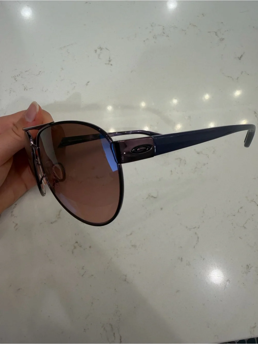 Oakley Disclosure, Aviator Style Sunglasses With Purple Frame and Dark Lenses